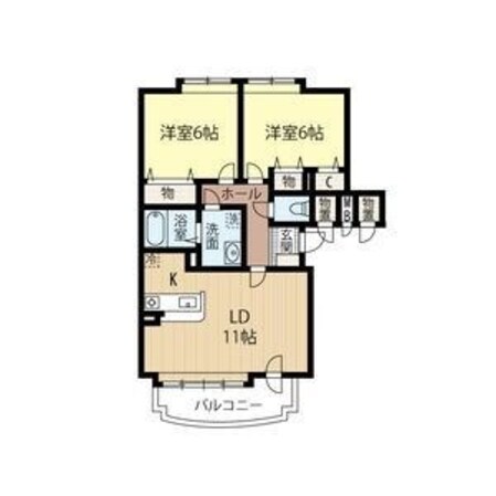 発寒駅 徒歩20分 2階の物件間取画像